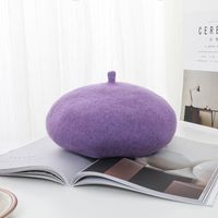 Women's Simple Style Solid Color Eaveless Beret Hat sku image 12