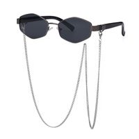 New Fashion Korean Style Chain Irregular Frame Sunglasses sku image 4