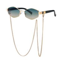 New Fashion Korean Style Chain Irregular Frame Sunglasses sku image 6