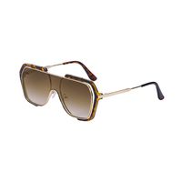 Retro Large Frame Contrast Color Sunglasses Wholesale sku image 11