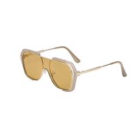 Retro Large Frame Contrast Color Sunglasses Wholesale sku image 12