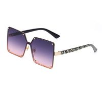 Fashion Geometric Rimless Large Lens Sunglasses sku image 3