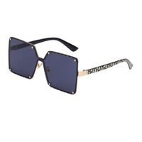 Fashion Geometric Rimless Large Lens Sunglasses sku image 4