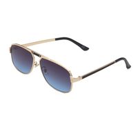 Fashion Single Beam Geometric Anti-uv Metal Sunglasses Wholesale sku image 10