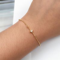 Großhandel Schmuck Stern Spleißen Kupfer Eingelegtes Zirkon Armband Nihaojewelry main image 4