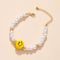 Wholesale Jewelry Retro Smiley Face Pearl Beaded Bracelet Nihaojewelry main image 5