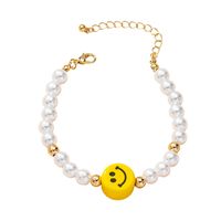 Wholesale Jewelry Retro Smiley Face Pearl Beaded Bracelet Nihaojewelry main image 6