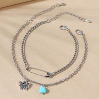 Korean Simple Butterfly Stone Pendent Alloy Anklet Wholesale Nihaojewelry main image 1