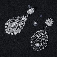 Fashion Alloy Rhinestone Water Drop Earrings Wholesale Nihaojewelry main image 5