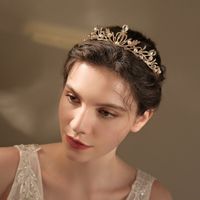 Korean New Alloy Rhinestone Bridal Crown Wedding Jewelry Wholesale Nihaojewelry main image 1