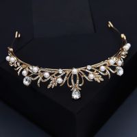 Korean New Alloy Rhinestone Bridal Crown Wedding Jewelry Wholesale Nihaojewelry main image 5