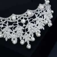 Fashion Wedding Headdress European And American New High-end Luxury Pearl Bridal Crown Banquet Ornament main image 5