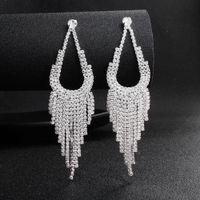 Européen Et Américain Tendance Nouveau Boucles D'oreilles De Mode Gracieuse En Ligne Influenceur Exagéré Strass Rond Boucles D'oreilles Banquet Rue Tir De Mariage Boucles D'oreilles main image 3