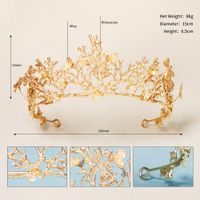 European And American Wedding Veil Accessories Alloy Rhinestone Bridal Headdress Dragonfly Vintage Court Style Crown Adult Ceremony Crown main image 6