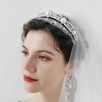 Bridal Crown Korean Multi-layer Rhinestone Pearl Crown Wholesale Nihaojewelry main image 2
