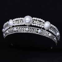 Bridal Crown Korean Multi-layer Rhinestone Pearl Crown Wholesale Nihaojewelry main image 3