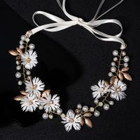 Fashion Fabric Simulation Flower Pearl Headband Wholesale Nihaojewelry main image 2