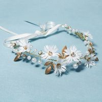 Fashion Fabric Simulation Flower Pearl Headband Wholesale Nihaojewelry main image 3