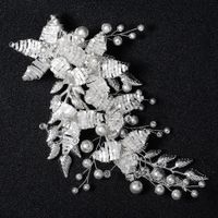 Fashion Pearl Rhinestone Leaf Side Duckbill Clip Wholesale Nihaojewelry main image 1