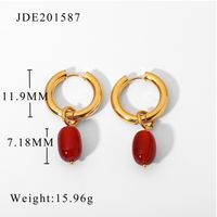 Fashion Plating Stainless Steel Gold Plated Earrings sku image 1