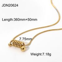 Classic Gold Plated Stainless Steel Spring Pendant Necklace Wholesale Nihaojewelry sku image 1