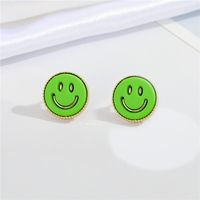 Shuo Europe And America Cross Border New Accessories Personalized Fashion Smiley Stud Earrings Creative Simple Temperament Eardrops Earrings For Women sku image 3