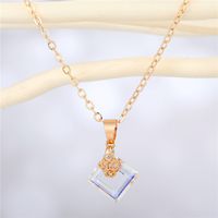 Mode Transparente Quadratische Harzanhänger Halskette Großhandel Nihaojewelry sku image 4
