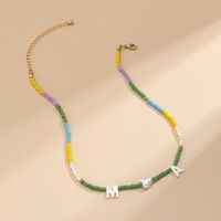 Fashion Hand-woven Shell Beaded Letter Necklace Wholesale Nihaojewelry sku image 1