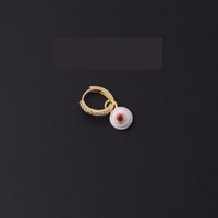 Wholesale Jewelry Colorful Dripping Oil Round Eyes Pendant Earrings Single Nihaojewelry sku image 1