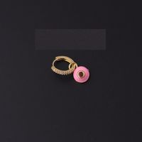 Wholesale Jewelry Colorful Dripping Oil Round Eyes Pendant Earrings Single Nihaojewelry sku image 4