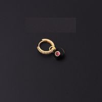 Wholesale Jewelry Colorful Dripping Oil Round Eyes Pendant Earrings Single Nihaojewelry sku image 8