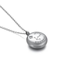 Simple Twelve Constellation Titanium Steel Diamond Short Necklace Wholesale Nihaojewelry sku image 17