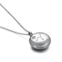 Simple Twelve Constellation Titanium Steel Diamond Short Necklace Wholesale Nihaojewelry sku image 19