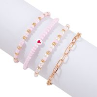 Wholesale Jewelry Hollow Chain Hit Color Beaded Bracelet Four-piece Set Nihaojewelry sku image 5