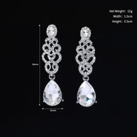 New Retro Sparkling Rhinestone Long Earrings Wholesale Nihaojewelry sku image 1