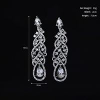 Fashion Alloy Rhinestone Round Drop Earrings Wholesale Nihaojewelry sku image 5