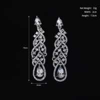 Fashion Rhinestone Long Tassel Earrings Wholesale Nihaojewelry sku image 1