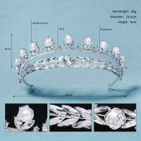 Corona De Aleación De Diamantes De Imitación De Perlas De Trigo Coreano Al Por Mayor Nihaojewelry sku image 1