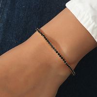 Fashion Black Single Row Rhinestone Elastic Crystal Bracelet Wholesale Nihaojewelry main image 3