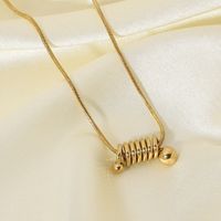 Classic Gold Plated Stainless Steel Spring Pendant Necklace Wholesale Nihaojewelry main image 1