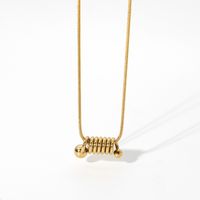 Classic Gold Plated Stainless Steel Spring Pendant Necklace Wholesale Nihaojewelry main image 6