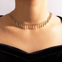 Neue Blätter Quasten Legierung Einschichtige Halskette Großhandel Nihaojewelry main image 1