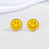 Shuo Europe And America Cross Border New Accessories Personalized Fashion Smiley Stud Earrings Creative Simple Temperament Eardrops Earrings For Women main image 3