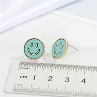 Shuo Europe And America Cross Border New Accessories Personalized Fashion Smiley Stud Earrings Creative Simple Temperament Eardrops Earrings For Women main image 4