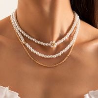 Barocke Perlen Gestapelte Perle Daisy Twist Kupfer Halskette Großhandel Nihaojewelry main image 4