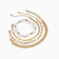 Wholesale Jewelry Retro Hollow Chain Imitation Pearl Beaded Bracelet Set Nihaojewelry main image 3