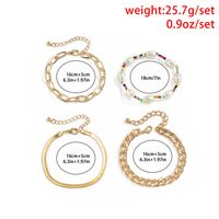 Wholesale Jewelry Retro Hollow Chain Imitation Pearl Beaded Bracelet Set Nihaojewelry main image 5