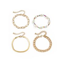Wholesale Jewelry Retro Hollow Chain Imitation Pearl Beaded Bracelet Set Nihaojewelry main image 6
