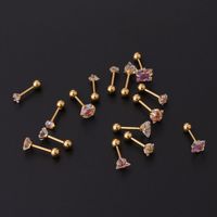 Ear Cartilage Rings & Studs Simple Style Geometric 316 Stainless Steel  Plating main image 4