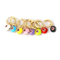 Wholesale Jewelry Colorful Dripping Oil Round Eyes Pendant Earrings Single Nihaojewelry main image 6